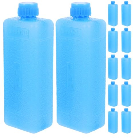 Roleader 12 Pièces Packs de Glace Réutilisables en PE pour Ventilateur Air Cooler, Effet Refroidissement Rapide, Compact et Portable, pour École et Travail