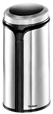 Trisa Macinino Caffè Kaffeemühle 10 Tassen Edelstahl-Mahlwerk Schwarz | Präzises Edelstahl-Mahlwerk, 10 Tassen Kapazität, Einstellbarer Mahlgrad, Klassisches Design, Schwarz