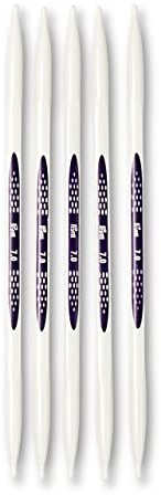 Prym Ergonomische Zweipunkt-Stricknadeln / Nadeln, Kunststoff, 7 mm, 20 cm Länge, Mehrfarbig, 5 Stück