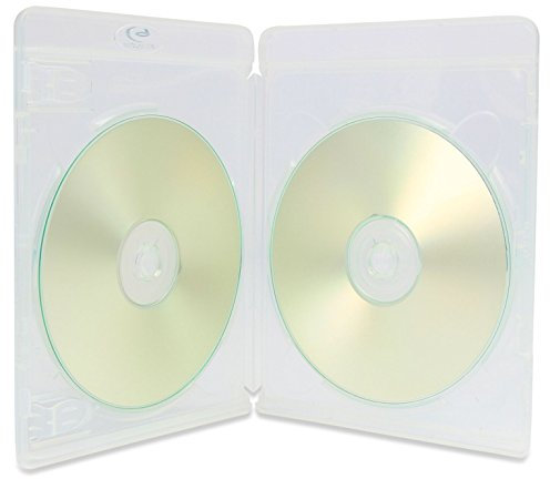 10 x Amaray Vortex Eco-Lite Double 3D Clear 2 Discos, 10 Fundas BLU-Ray