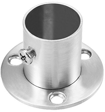 sourcing map Kleiderschrank Rohrhalterung, 22mm D, Wandhalterung Hängeschiene Steckdose