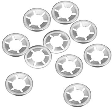 sourcing map 10 Stück Sicherungsscheiben M14 Klemmscheiben 13.5mm Innendurchm. 28 mm Außendurchm. Unterlegscheiben Drücken Verriegelung Clip 304 Edelstahl