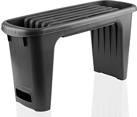 BigDean Kniebank Gartenbank mit Polsterung - Pflanzhilfe für Ihren Garten - Mit Werkzeugfach - für komfortable Gartenarbeiten ohne Knieschmerzen