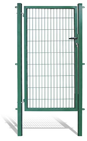 Koll Living Gartentore für Stabmattenzaun - Farbe und Höhe wählbar - inkl. Pfosten und Befestigungsmaterial (Gartentor H 180 x B 100 cm, grün)