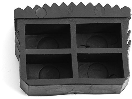 Fdit Leiterfüße, 2 Stück/Paar Gummi, Rutschfester Ersatz Schritt Leiterfüße Fußmattenkissensohle Schwarz für Aluminiumleiter, deren Füße eine innere Größe von 60 x 23 mm haben