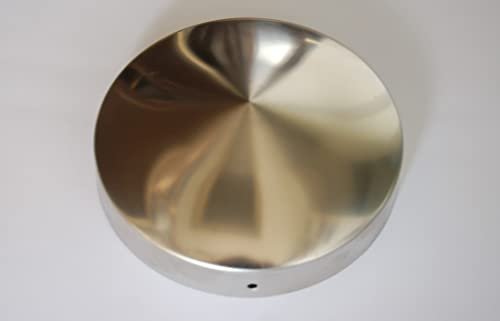 Pfostenkappe Zaunkappe Zierkappe Schutzkappe rund aus Edelstahl für runde Holzpfosten Pyramide inkl. Edelstahl-Schrauben (Ø 101 mm (für Rundpfosten d: 10 cm))