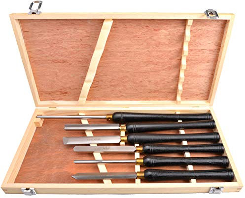 Profi Stechbeitel-Satz Für Holz, 6 Tlg. Stemmeisen-Set Mit Holzkiste, Handgeschnitzte Wurzelschnitzerei Holzschnitzwerkzeuge