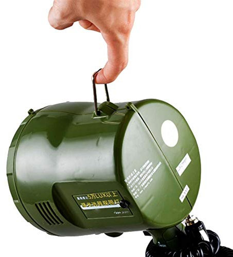 Ultra-Long Standby Electric Torch High-Power 100W Halogen searchlight 55W Super penetrating Yellow Light Flashlight External 12V Battery for Hunting Adventure as a Power Bank and Camping Accessories