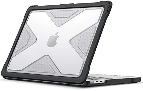 Fintie Hülle Kompatibel mit MacBook Pro 14'' M5 M4 M3 M2 M1 Pro/Max | A3426 A3427 A3434 A3112 A3401 A3185 A2992 A2918 A2779, Ganzkörper-Rugged Hybrid Schutzhülle TPU Stoßstange Case, Transparent