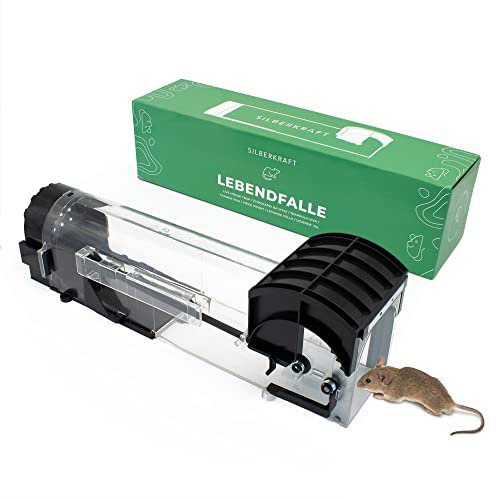 Silberkraft Lebendfalle für Mäuse und Ratten - tierfreundliche Alternative zu Schlagfallen und Gift