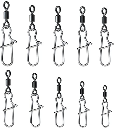80 piezas de giro de pesca de cambio rápido, conector de anillo de figura ocho, aguja de pesca giratoria