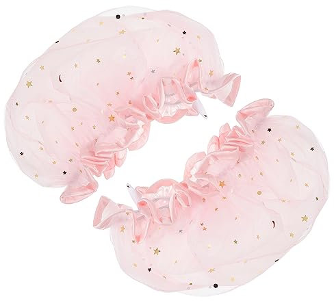 DOITOOL 2pcs Shower Cap Satin Bath Caps for Girls Women Lady for Shower Swimming Travel