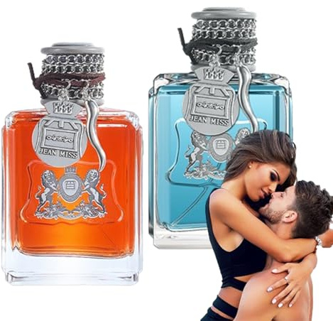 Jadoure Alpha-Men Pheromonparfüm, Jadoure Alpha Men Feromone Parfüm, Jadoure Alpha-Men Parfüm, Pheromon-Eau de Cologne für Männer zieht Frauen an (Orange+Blue)