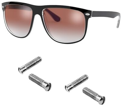 Ersättningsskruvar för Boyfriend solglasögon reparationssats RB4147 BR4184 RB4190 RB4175 (4-pack), skruvmejsel (silver)