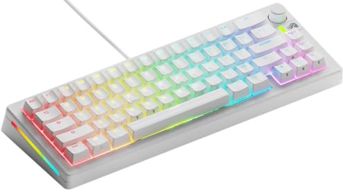 GLORIOUS GMMK 3 Custom Mechanical Keyboard (White) | Premium Modular Gasket System, Hotswappable 5 Pin Switches, Doubleshot PBT Keycaps, Standard Aluminum Switch Plate