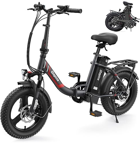 Vivi Gopina Electric Bike, 16 x 3.0 Fat Tire Electric Bike, Peak 500W Step Thru Electric Bicycle, 48V Removable Battery, Up to 40 Miles, LCD Display, 20mph, 7 Speed, SGS Certified to UL2849