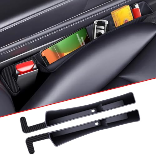 ZXCVDF 2 Stück Autositz-Spaltfüller für Porsche Cayenne 2 (II) 92A Facelift I 2014-2017,Autositz Lückenfüller Car Seat Gap Filler Multifunktional Organizer Füllt den Spalt zwischen Sitz & Konsole