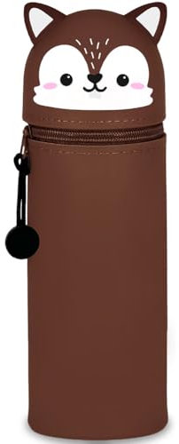 GDFJBG 2-in-1 Silikon Federmäppchen - Kawaii,Tischstifthalter Federtasche Tischstifthalter, Reißverschluss, Silikon, Stiftetasche Buntstifte Marker