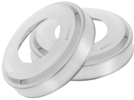 BESPORTBLE 2pièces Couvercles Acier Inoxydable pour Échelle Piscine Plaques Embase pour Main Courante Accessoires Robustes pour Piscines Creusées Sécurisent La Fixation Et Renforcent