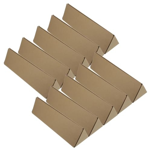 Alipis Aufbewahrungsröhren 10 Stück aus Kraftpapier Dreieckige Verpackungskartons Leichte und Einfach Zusammenzubauende für Versand von Postern und Kunstwerken
