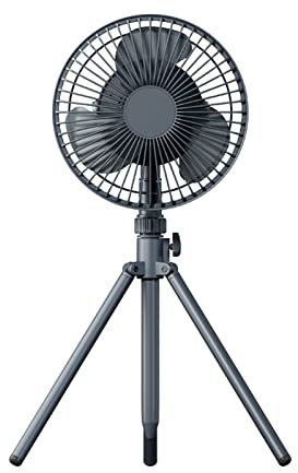 Ventola di raffreddamento esterna 4000mAh Ventilatori in piedi ricaricabili con treppiede regolabile Ventola per barbecue 4 velocità Ventola di raffreddamento da campeggio