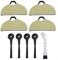 Jotekonoby Lot de brosses latérales de rechange pour aspirateur Shark AV2610WA RV2610WA RV2620WD RV2410WD AI Robot Aspirateur Ultra 2 en 1 en microfibre lavable (4 + 4 + 1)