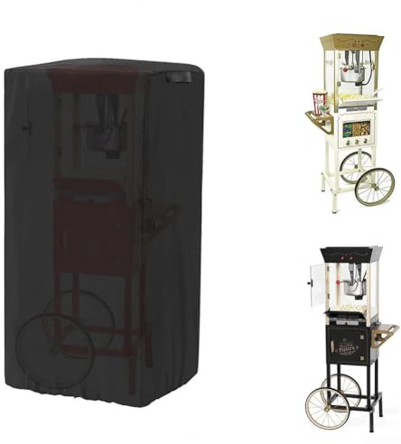 CWOQOCW Popcorn Cart Cover 210D Waterproof Oxford Cloth Protective Cover for Popcorn Machine Cart with Drawstring Bottom Design(61 * 33 * 122cm)