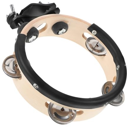 Klemmbares Hi Hat Bell Tamburin, Rund, 6 Zoll, 1 Stück | Holz und Metall, Klare Klangfarbe, Einfache Befestigung, für Becken und Percussion
