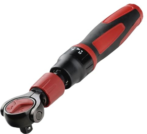 Llave de carraca | trinquete con accionamiento de 9,5 mm | 72 dientes ergonómico con mango antideslizante, cabezal giratorio reversible de acero de encendido y apagado | Para moto, electrodomésticos