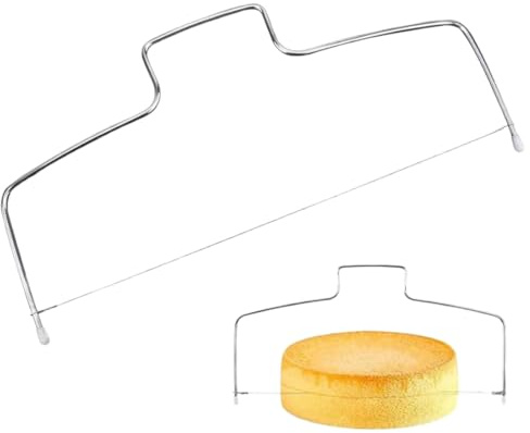 Tortenschneider, Professioneller Tortenbodenschneider, Edelstahl Kuchenschneider höhenverstellbar, Einfach anwendbarer Kuchenschneider für gleichmäßige Tortenschichten, 31,8 cm