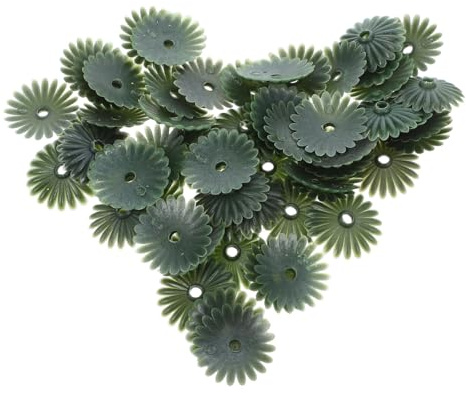 Holibanna 100 Pezzi Calici Artificiali per Fiori in Plastica Verde Supporti Base per Riparazioni Accessori Realistici per Composizioni Floreali DIY Materiali Resistenti per Crisantemi e