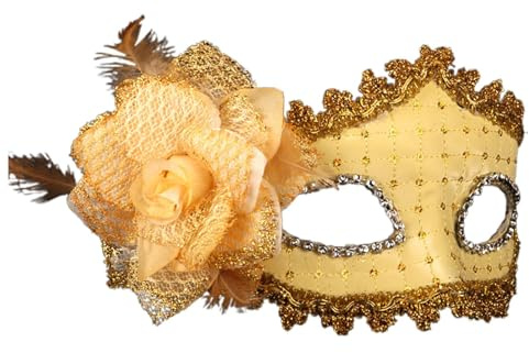 Generisch Maskerade Venezianische Maske Damen Herren Karneval Dekorationen Venezianische Retro Masken Abendkleid Tanz Party Kostüm Augenmaske Frauen Männer Partymaske