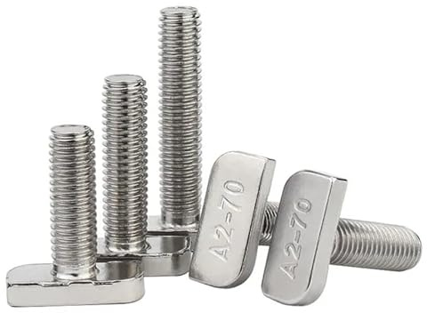 M8 M10 304 Edelstahl T-förmige Schrauben Bolzen Aluminiumprofil Nut Photovoltaik Nut Verwendung Vierkantkopf(M10x25mm 5pcs)