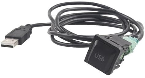 yangwu99 Adatto for VW Passat B6 B7 Golf 6 Polo Bora CC RCD 510 RNS 315 Cavo Interruttore USB for Auto Cavo Pulsante Interruttore AUX(White)