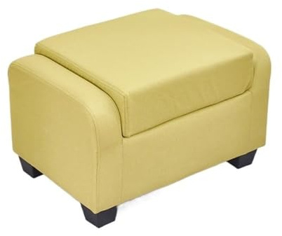 Klappbarer Pouf/Hocker, weich gepolsterter Stuhl/Fußhocker/Schuhwechselhocker für Diele, Wohnzimmer, Mehrzweck(Gelb)
