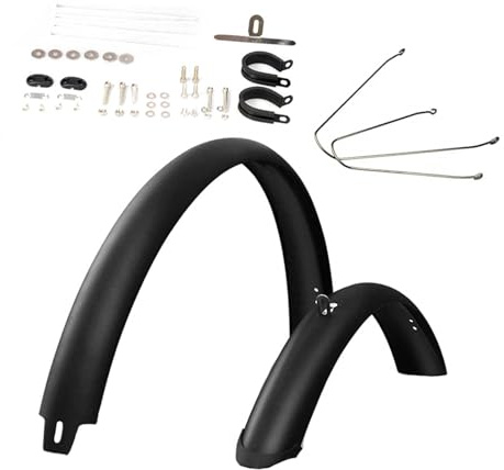 APLVFFZH Mountain Bike Mud Guards Full Cover with Mounting Hardware Road Bike Fenders 29 Inch Silver Brace, 26 Inch Silver Brace