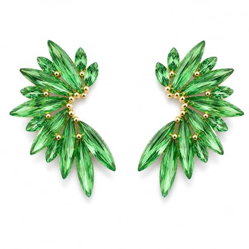 MAJALE_ Pendientes para ceremonia, boda, graduación, noche de verano o fiesta elegante – estilo bohemio chic_ Elegantes Mujer– Diseño Floral Sofisticado