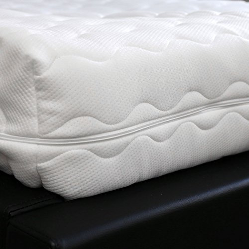 G BETTWARENSHOP – Ersatz Matratzenbezug – waschbarer Matratzenschoner mit Reißverschluss – Allergiker geeignet – Doppeltuch Bezug versteppt 100x200 cm, 16 cm Kernhöhe