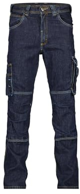 DASSY® Knoxville Stretch-Arbeitsjeans mit Kniepolstertaschen - Größe 50 - JEANSBLAU