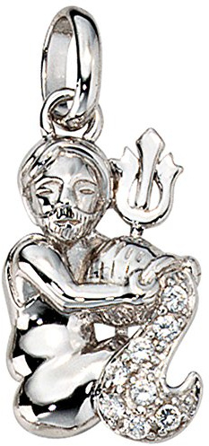 Jobo Sternzeichen-Anhänger aus 925 Sterling Silber mit Zirkonia