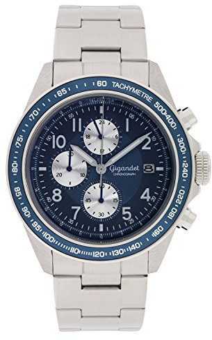 Gigandet Herren Uhr Chronograph Quarz mit Edelstahl Armband G24-004