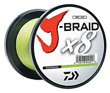 Daiwa J-Braid X8 0,35mm 36Kg 300m Chartreuse Geflochtene Schnur
