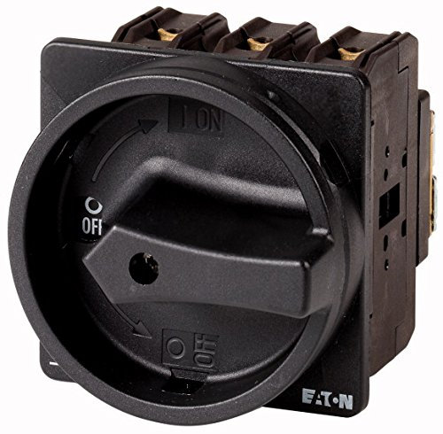 Eaton 079216 Hauptschalter, 3-polig + N + 1 Schließer + 1 Öffner, 100 A, Halt-Funktion, abschließbar in 0-Stellung, Einbau