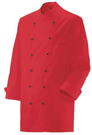 EXNER Unisex Koch-Jacke, langarm, Baumwoll-Mischgewebe, Stehkragen, XS-5XL (6XL). Lieferung erfolgt ohne Kugelknöpfe.