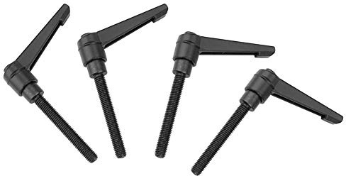 Klemmhebelgriffe 4 Stück Verstellbare Griffe Für Maschinen Mit Außengewinde Edelstahl M8 Schwarz (25 mm) Spannhebel Für Werkzeugmaschinen