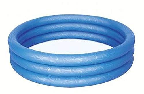 Bestway Planschbecken Kinderpool Pool 3-Ring Embossing (152 x 152 x 30 cm (Blau))