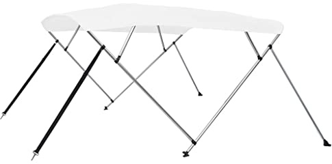 vidaXL Toldo Bimini de 4 Arcos Blanco 243x196x137 cm