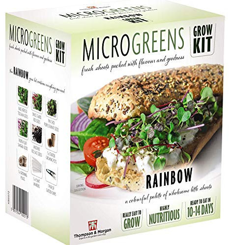 Microgreens Rainbow Seed Grow Kit - Hardy Annual - Seeds - Easy to Grow Your Own at Home - 1 x Seed Grow Kit by Thompson and Morgan