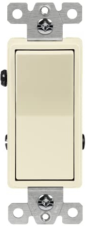ENERLITES Interruptor de luz decorador, interruptor de paleta de 20 amperios, 3 vías o un polo único, grado comercial, 20 A 120 V-277 V, tornillo de puesta a tierra, inserto trasero y terminales