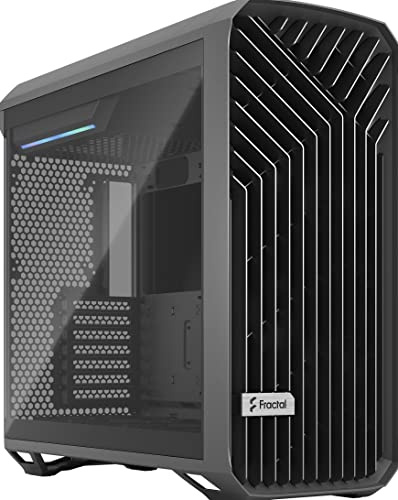 Fractal Design Torrent Grey E-ATX Tempered Glass Window High-Airflow Mid Tower Computer Case